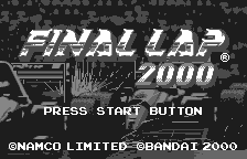 Final Lap 2000 title screen for WonderSwan